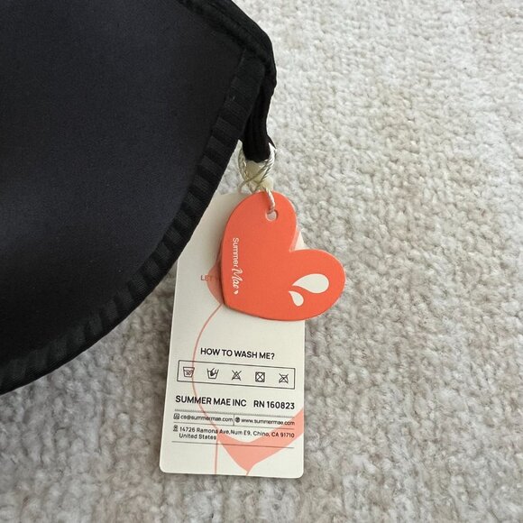 NWT Summer Mae Maternity Ribbed One Piece Cutout Black Swimsuit M - Picture 10 of 11